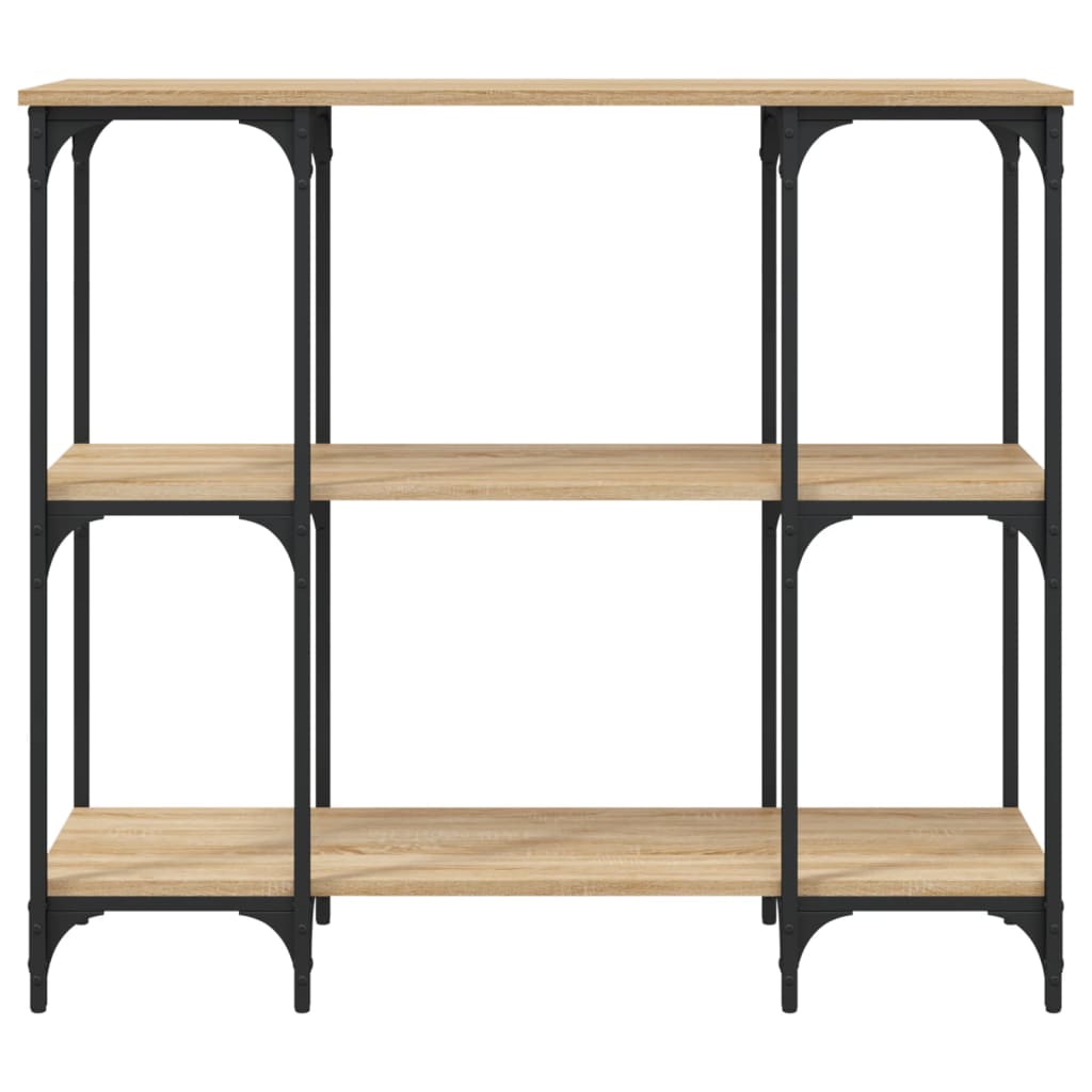 Table console chêne sonoma 102x35x90 cm bois d'ingénierie - XIOS