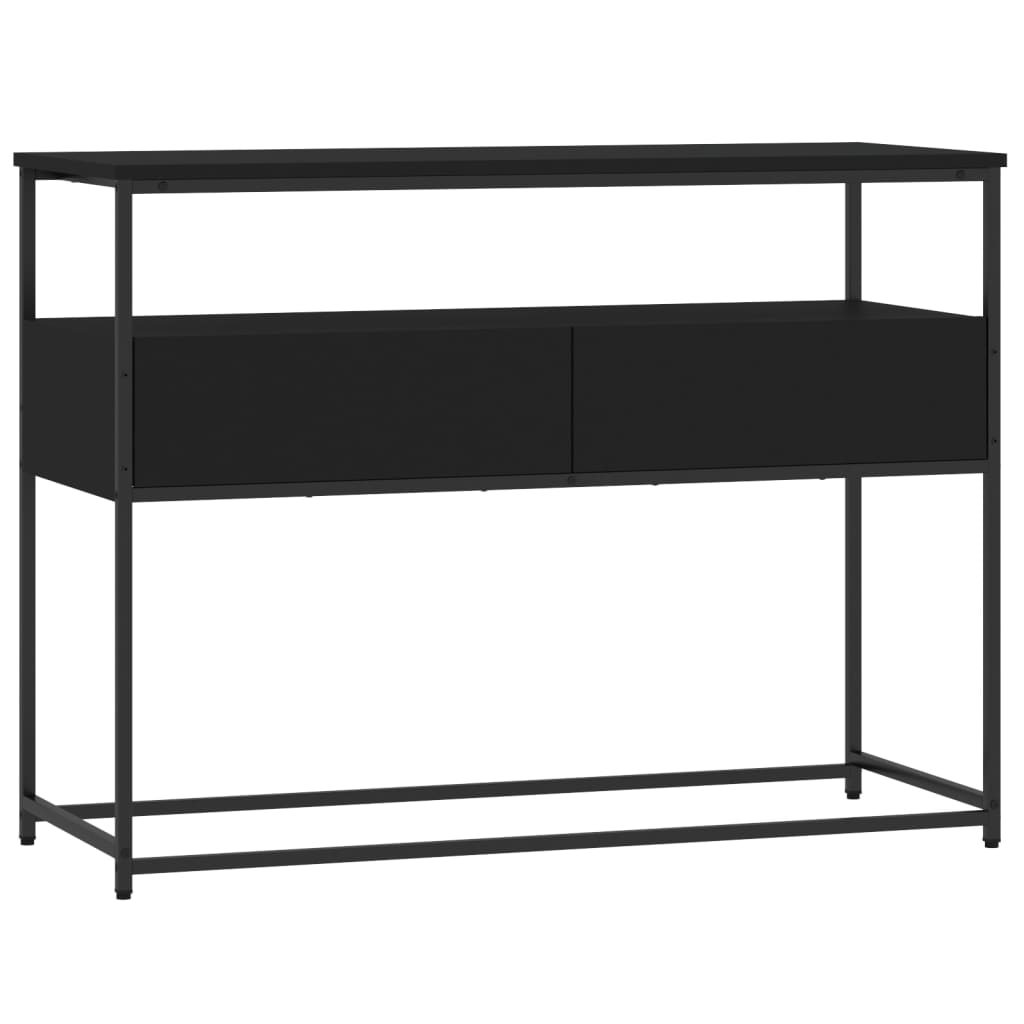 Table console noir 100x40x75 cm bois d'ingénierie - XIOS