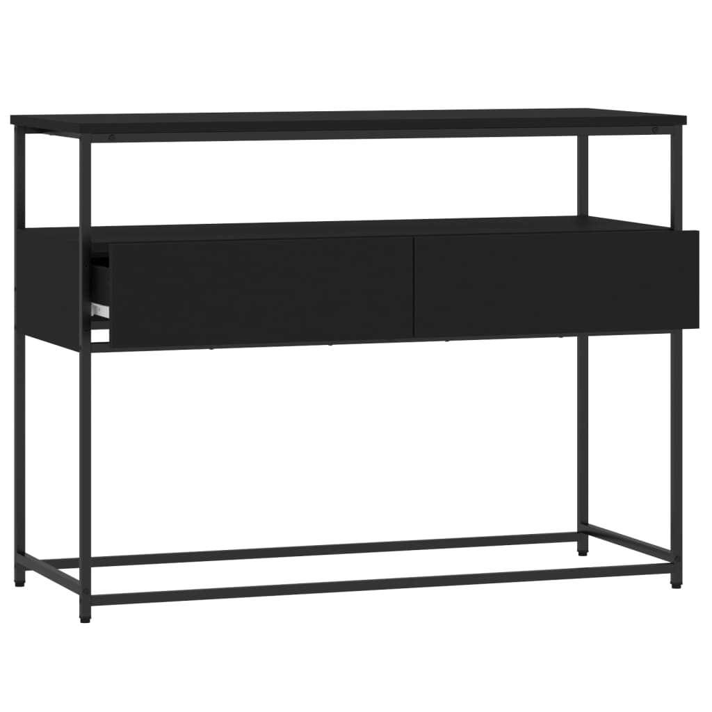 Table console noir 100x40x75 cm bois d'ingénierie - XIOS