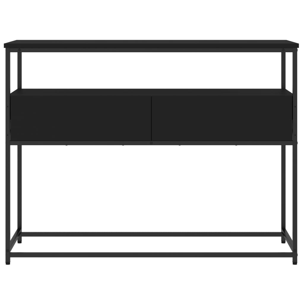 Table console noir 100x40x75 cm bois d'ingénierie - XIOS