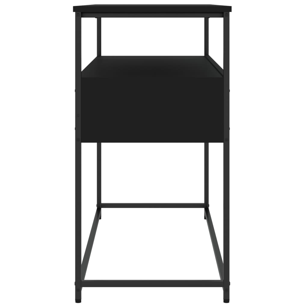 Table console noir 100x40x75 cm bois d'ingénierie - XIOS