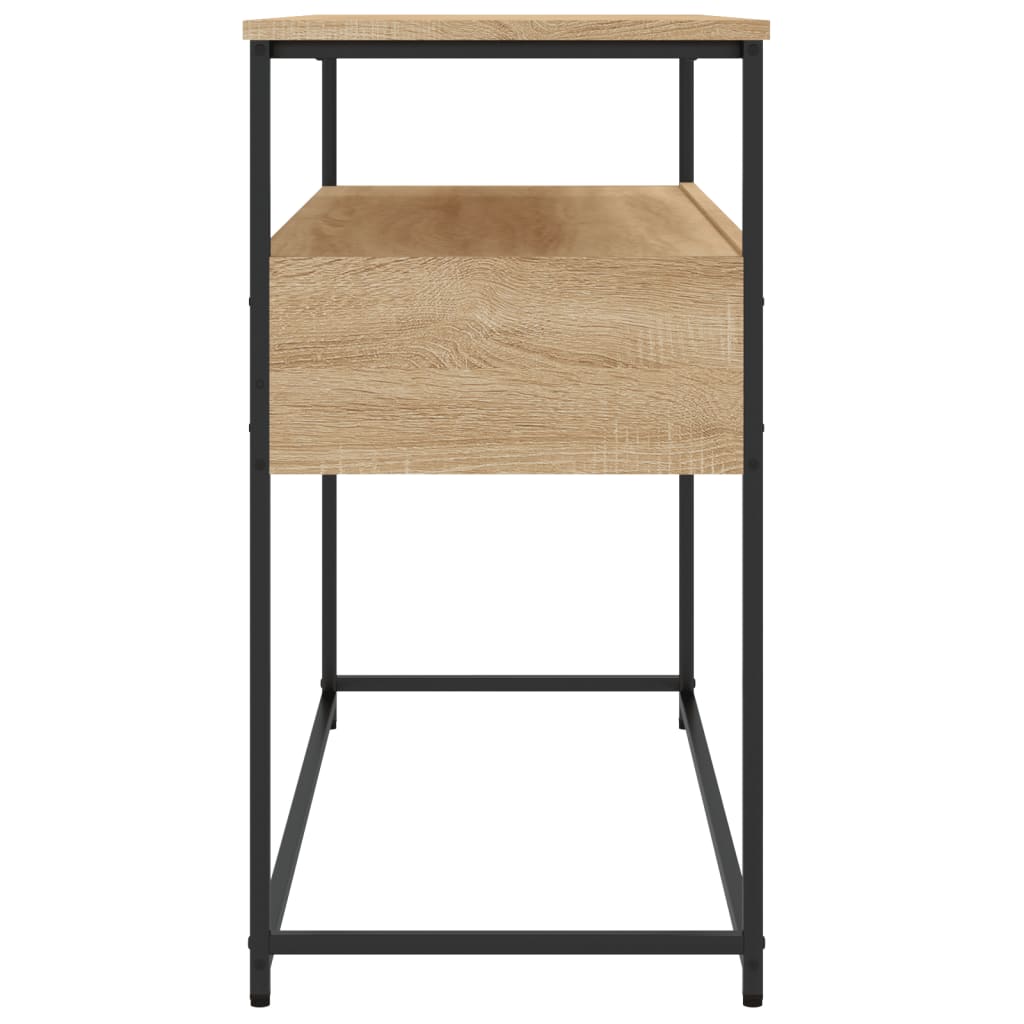 Table console chêne sonoma 100x40x75 cm bois d'ingénierie - XIOS