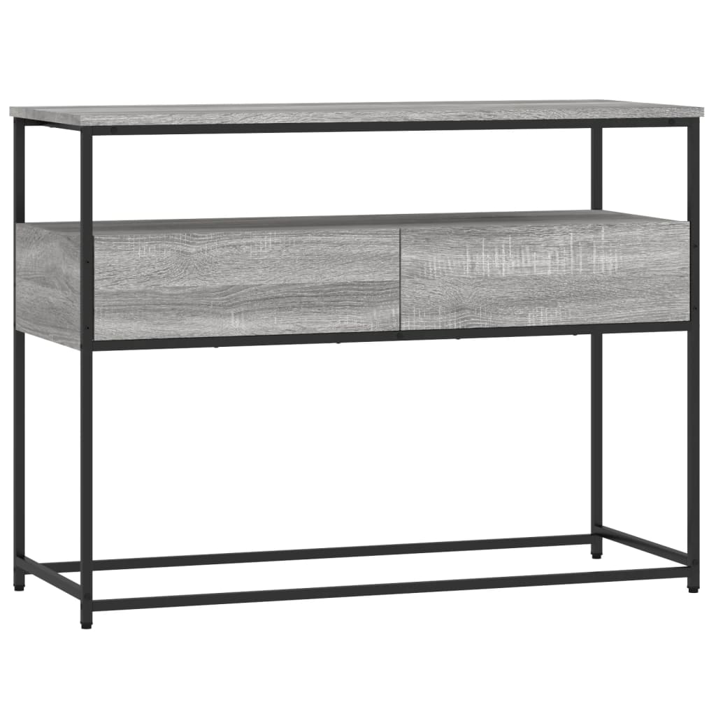 Table console sonoma gris 100x40x75 cm bois d'ingénierie - XIOS