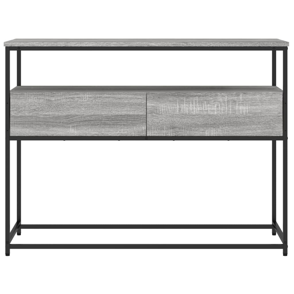 Table console sonoma gris 100x40x75 cm bois d'ingénierie - XIOS