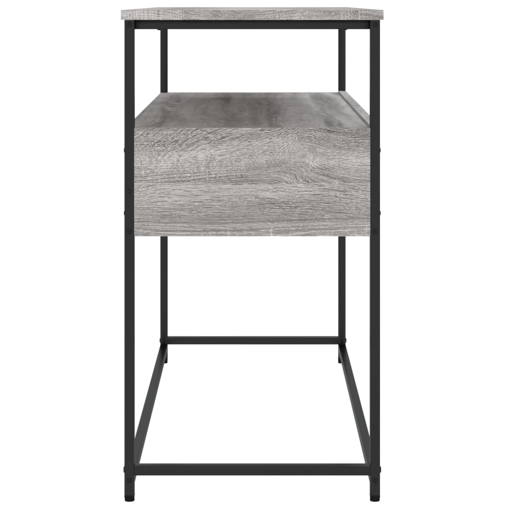 Table console sonoma gris 100x40x75 cm bois d'ingénierie - XIOS