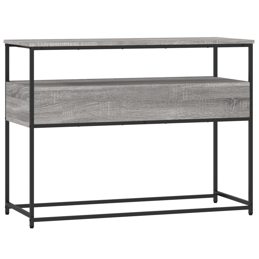 Table console sonoma gris 100x40x75 cm bois d'ingénierie - XIOS
