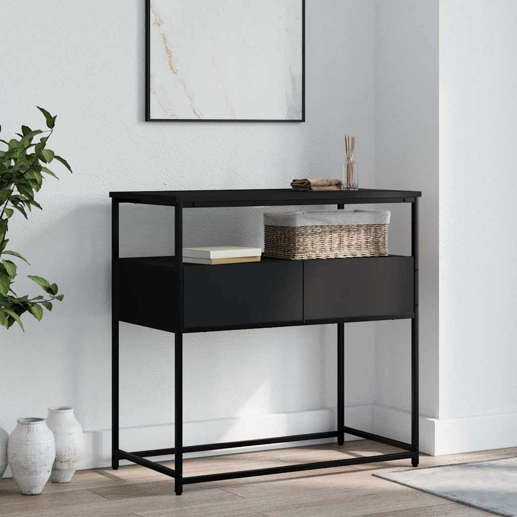 Table console noir 75x40x75 cm bois d'ingénierie - XIOS