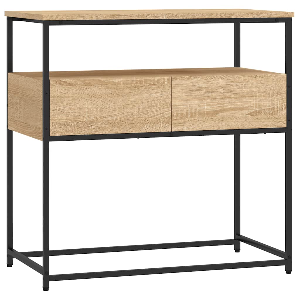 Table console chêne sonoma 75x40x75 cm bois d'ingénierie - XIOS