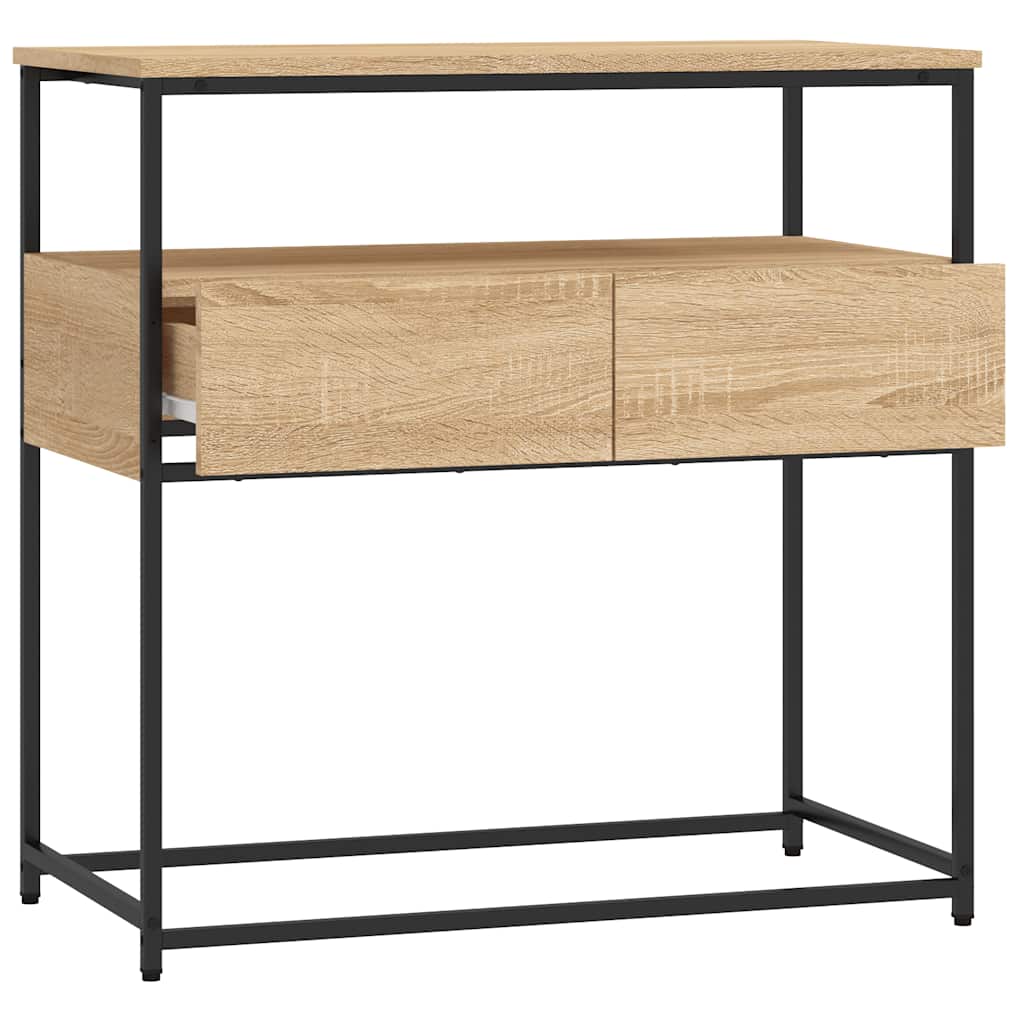 Table console chêne sonoma 75x40x75 cm bois d'ingénierie - XIOS
