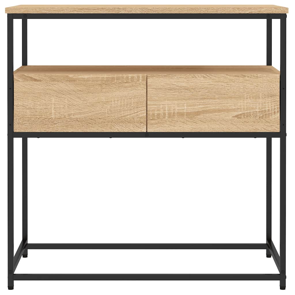 Table console chêne sonoma 75x40x75 cm bois d'ingénierie - XIOS