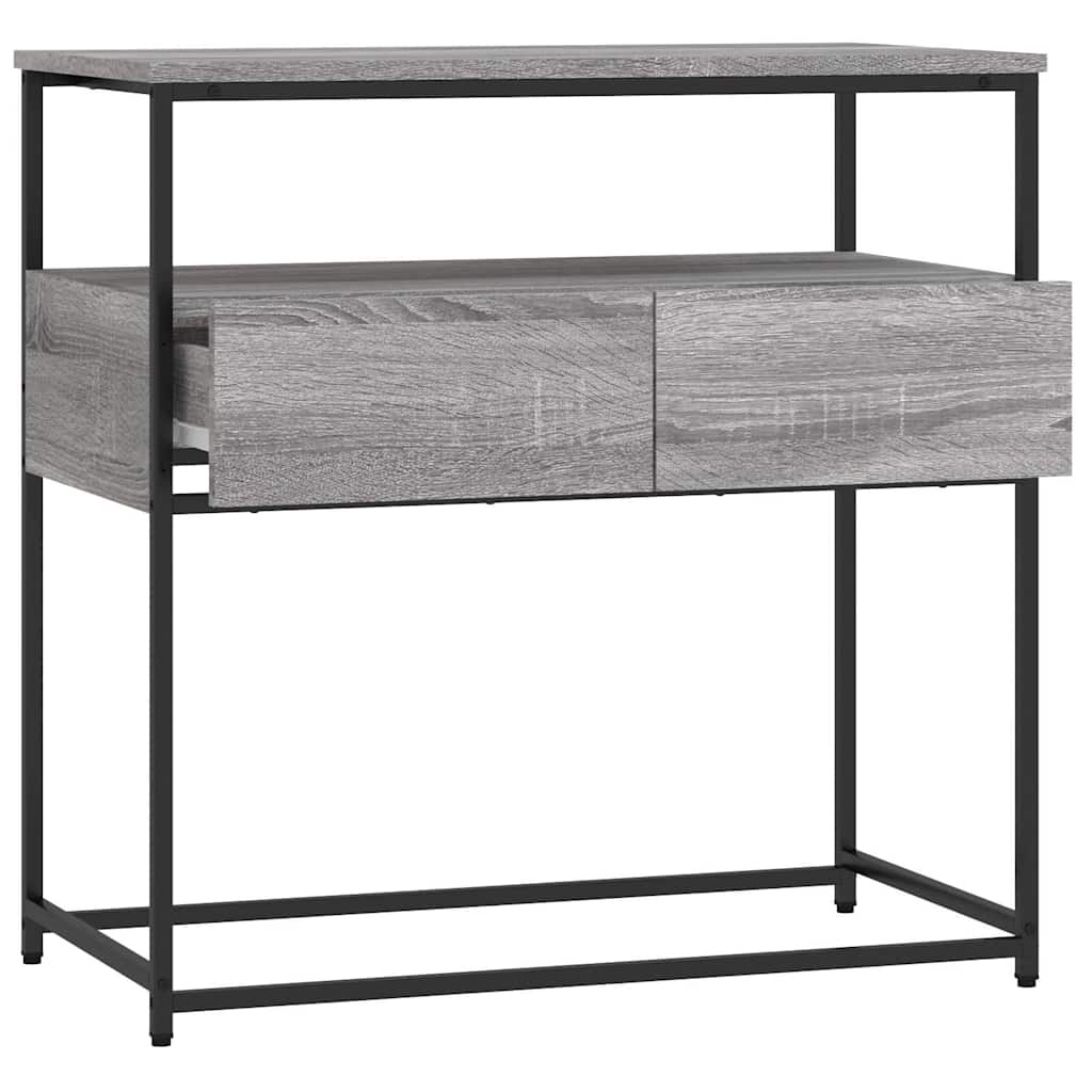 Table console sonoma gris 75x40x75 cm bois d'ingénierie - XIOS