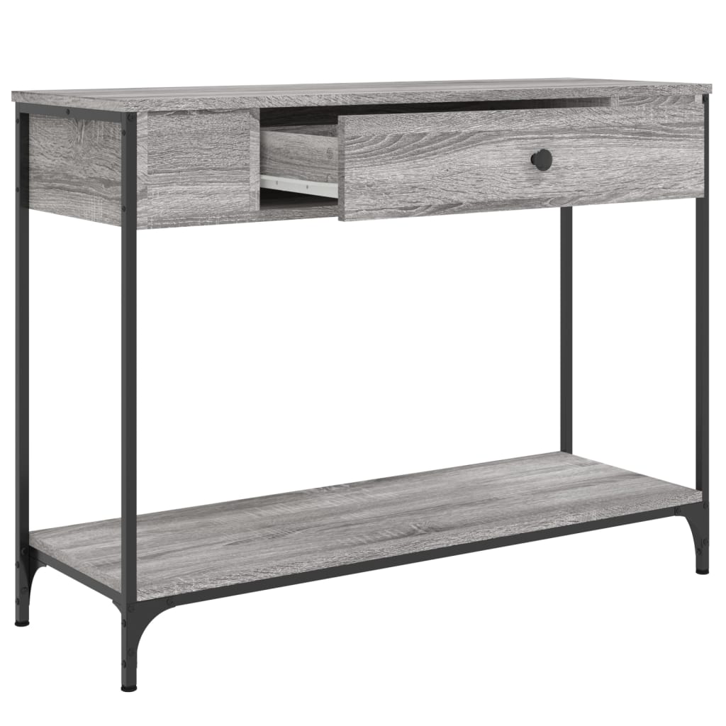 Table console sonoma gris 100x34,5x75 cm bois d'ingénierie - XIOS