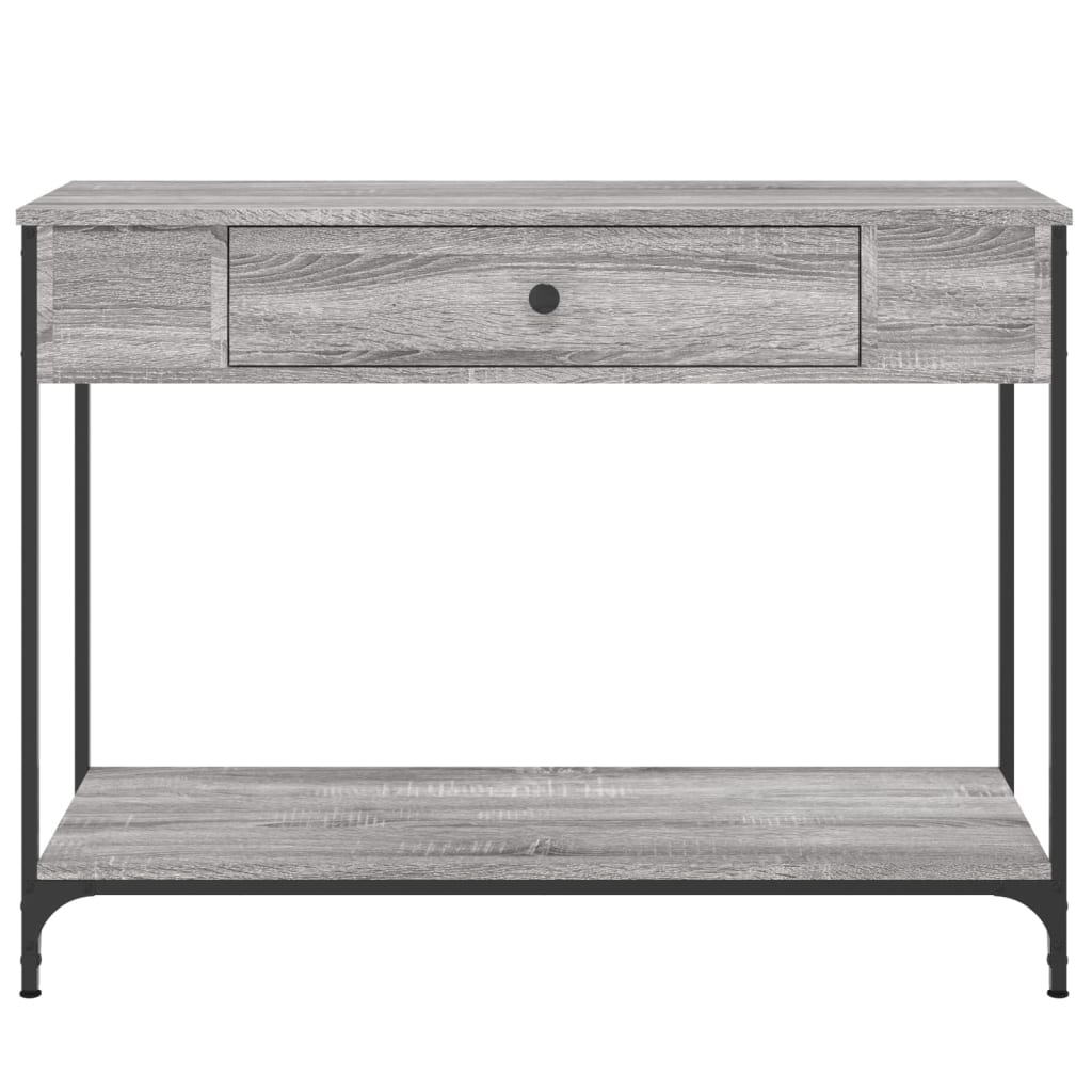 Table console sonoma gris 100x34,5x75 cm bois d'ingénierie - XIOS