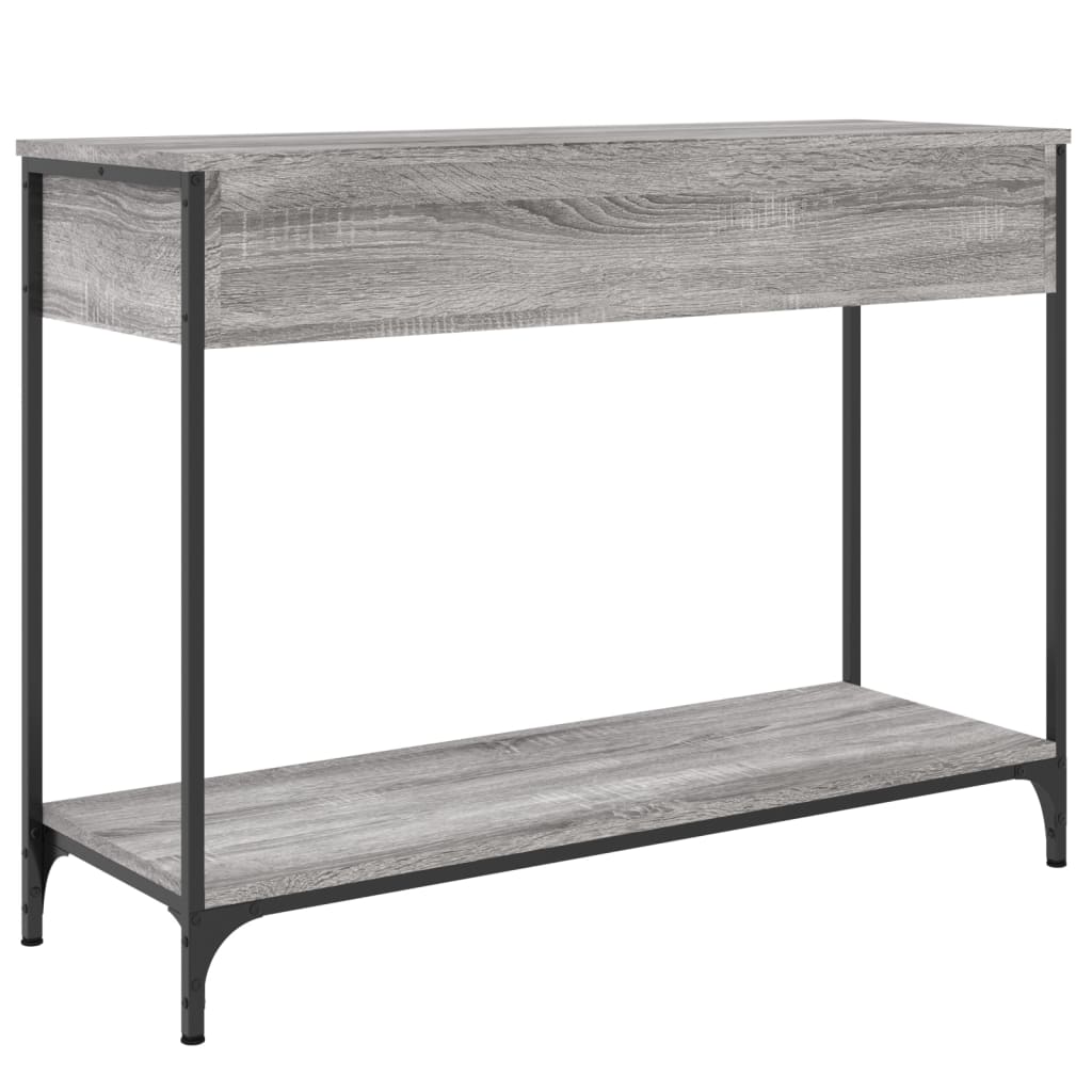 Table console sonoma gris 100x34,5x75 cm bois d'ingénierie - XIOS