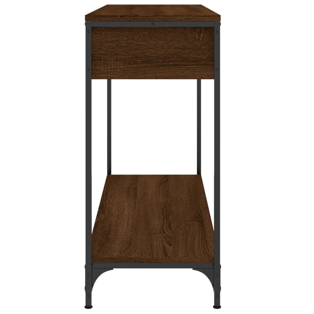 Table console chêne marron 100x34,5x75 cm bois d'ingénierie - XIOS