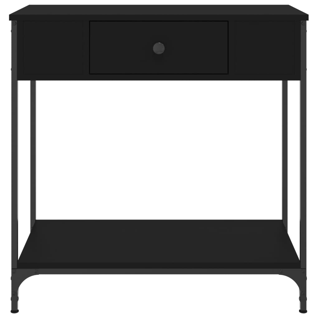 Table console noir 75x34,5x75 cm bois d'ingénierie - XIOS