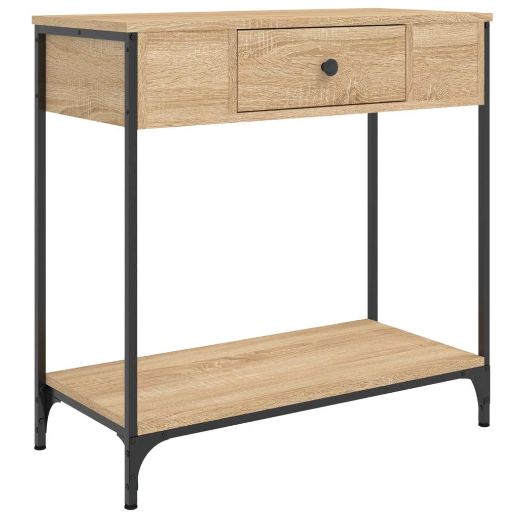 Table console chêne sonoma 75x34,5x75 cm bois d'ingénierie - XIOS