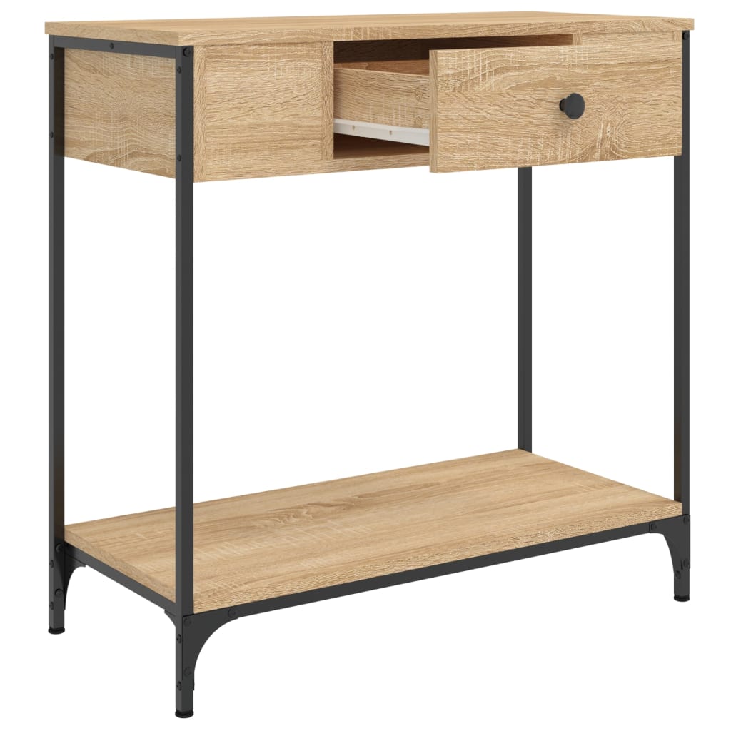 Table console chêne sonoma 75x34,5x75 cm bois d'ingénierie - XIOS