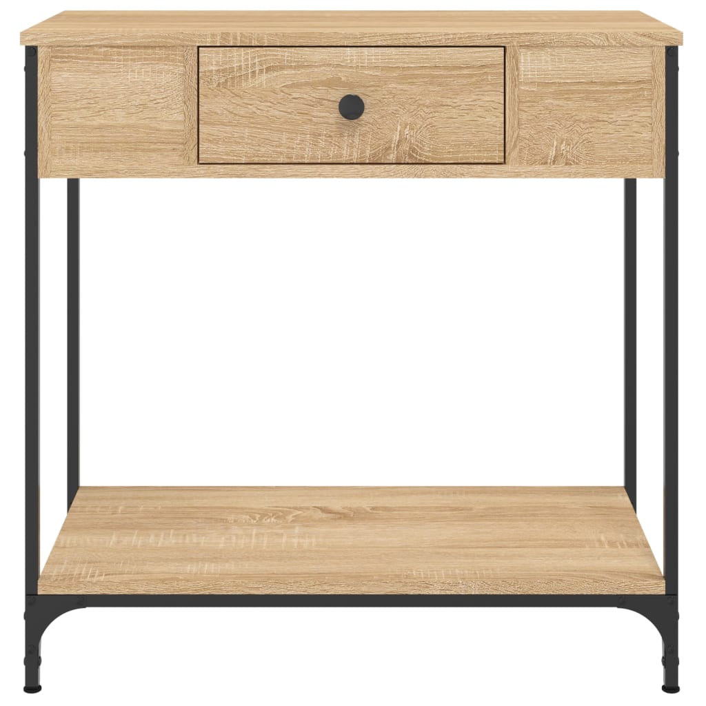 Table console chêne sonoma 75x34,5x75 cm bois d'ingénierie - XIOS
