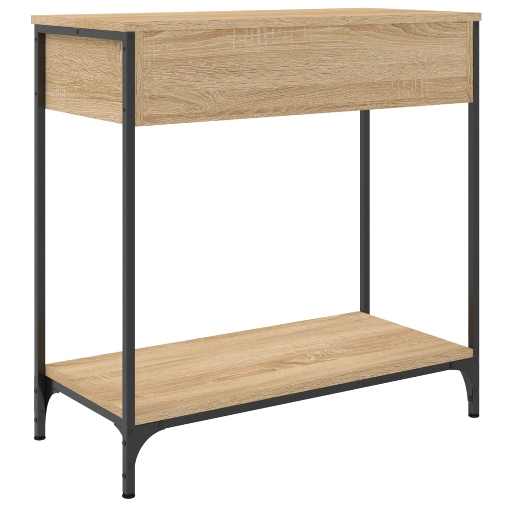 Table console chêne sonoma 75x34,5x75 cm bois d'ingénierie - XIOS