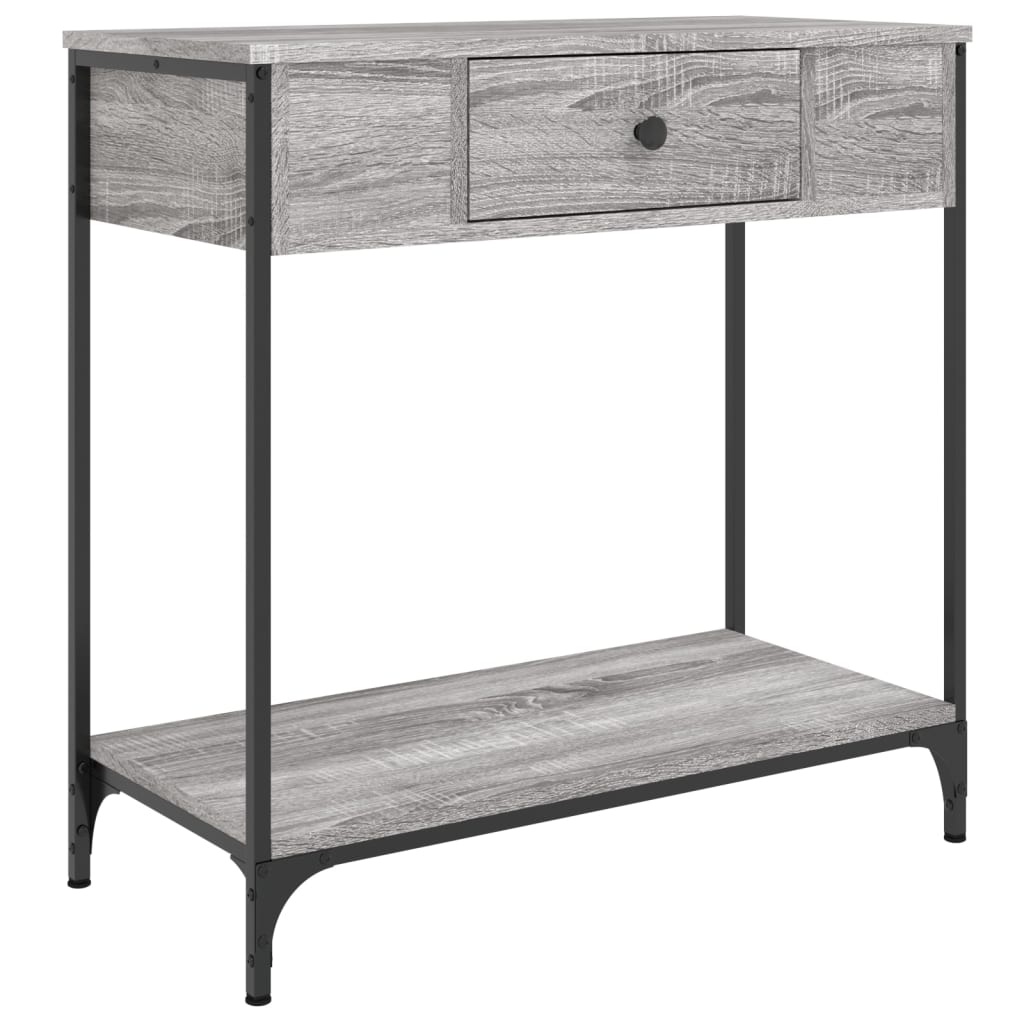 Table console sonoma gris 75x34,5x75 cm bois d'ingénierie - XIOS