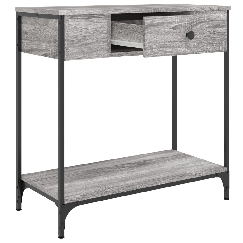 Table console sonoma gris 75x34,5x75 cm bois d'ingénierie - XIOS