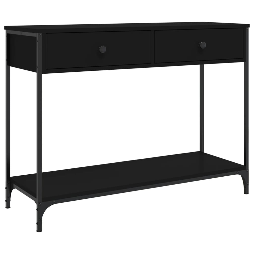 Table console noir 100x34,5x75 cm bois d'ingénierie - XIOS