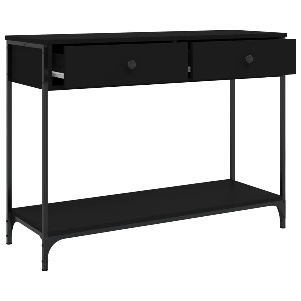 Table console noir 100x34,5x75 cm bois d'ingénierie - XIOS