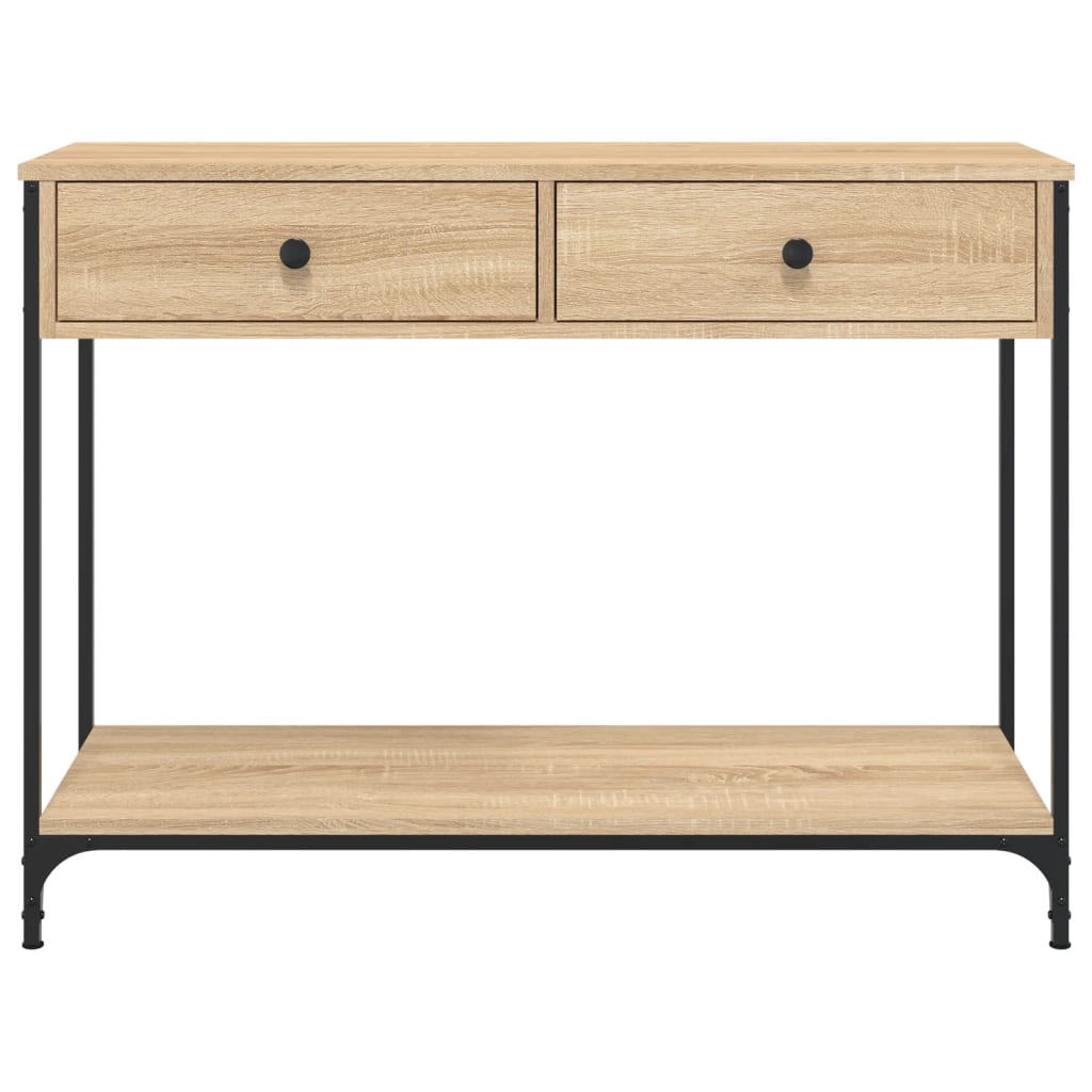 Table console chêne sonoma 100x34,5x75 cm bois d'ingénierie - XIOS
