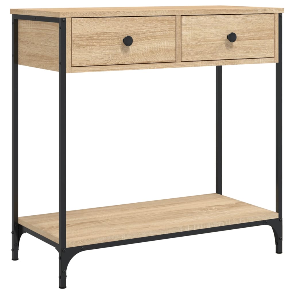Table console chêne sonoma 75x34,5x75 cm bois d'ingénierie - XIOS