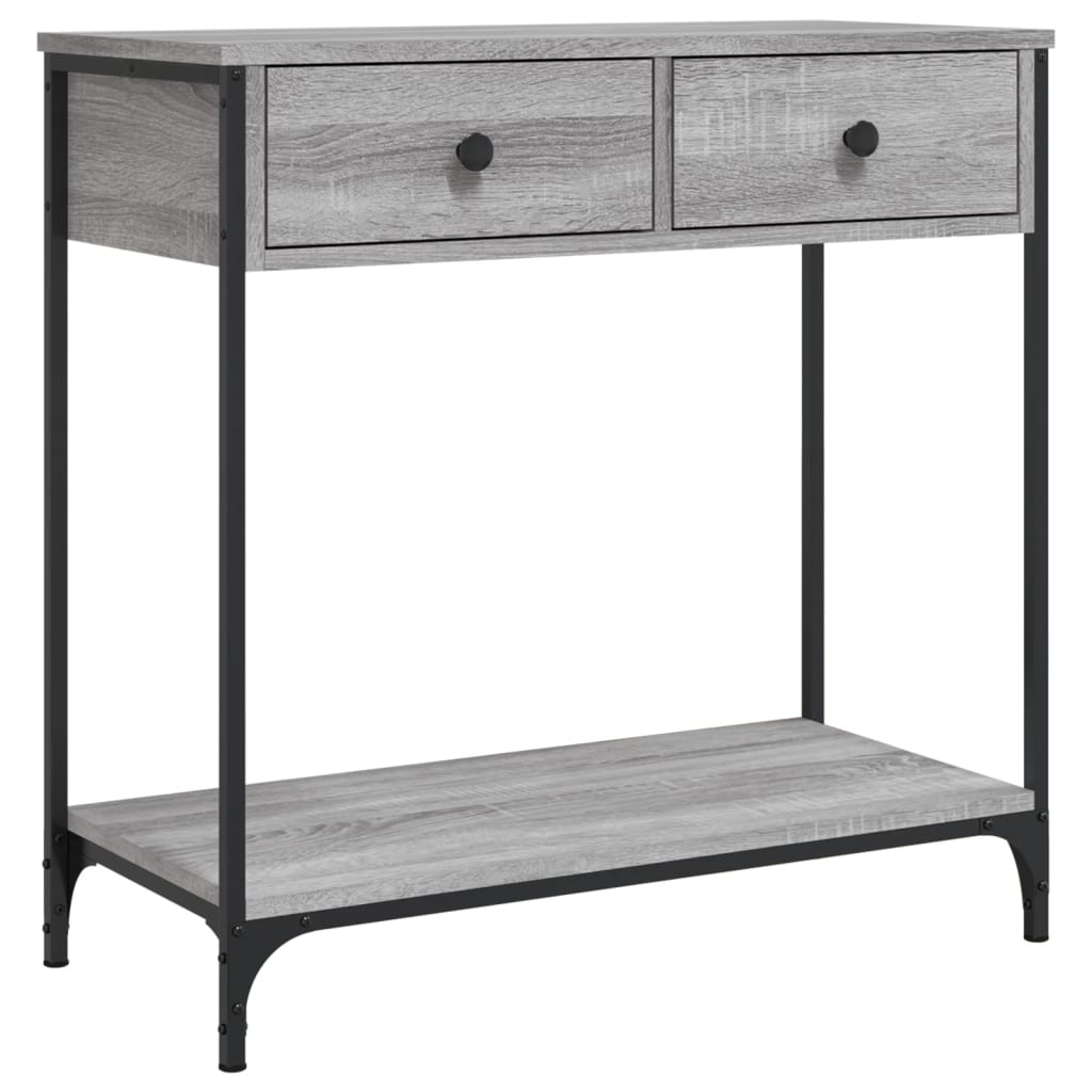 Table console sonoma gris 75x34,5x75 cm bois d'ingénierie - XIOS