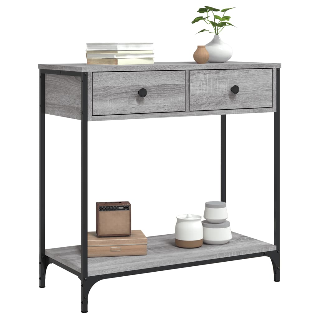 Table console sonoma gris 75x34,5x75 cm bois d'ingénierie - XIOS