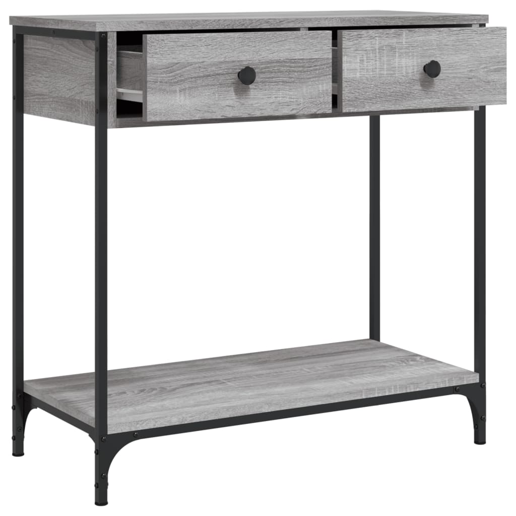 Table console sonoma gris 75x34,5x75 cm bois d'ingénierie - XIOS