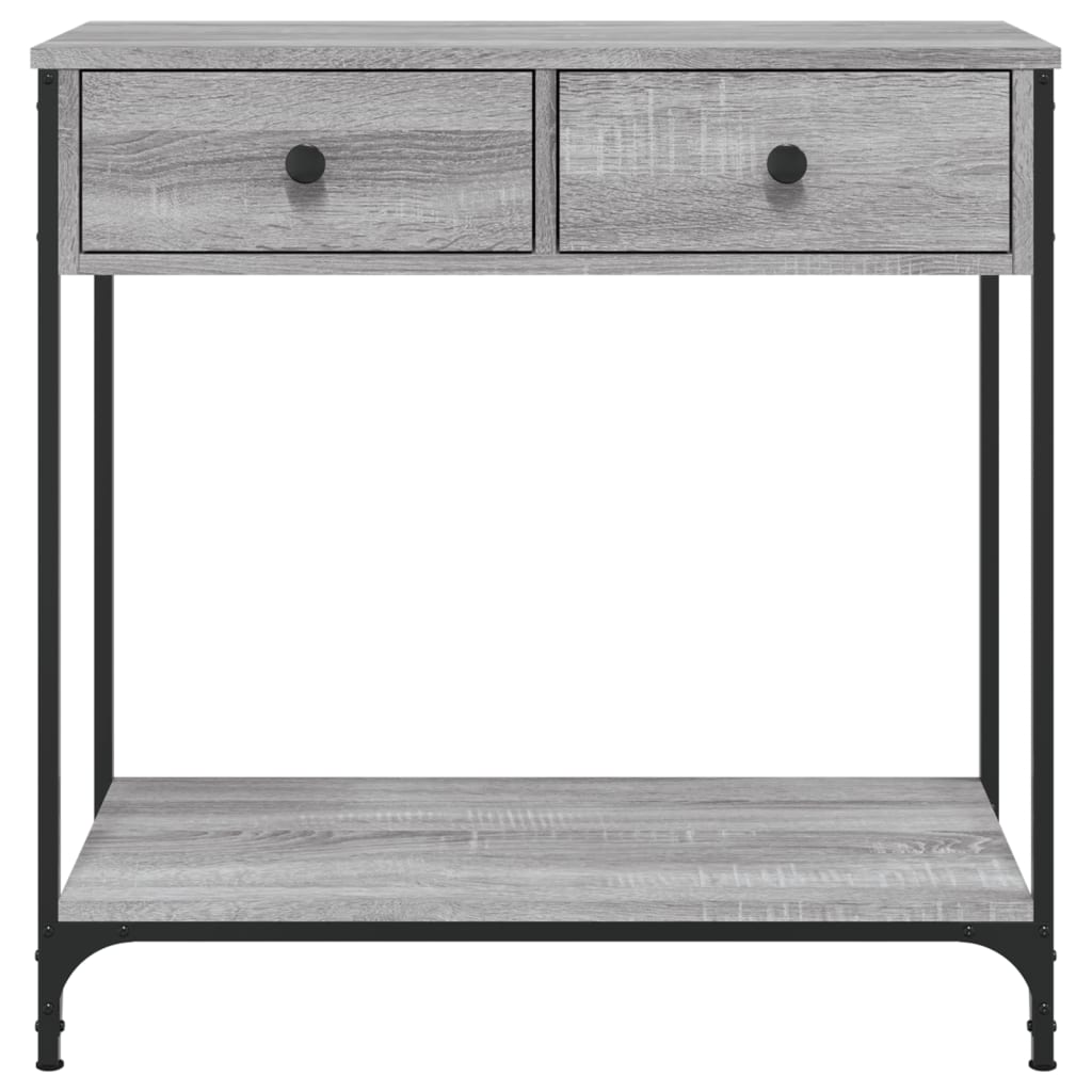 Table console sonoma gris 75x34,5x75 cm bois d'ingénierie - XIOS