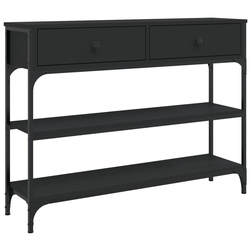 Table console noir 100x25x75 cm bois d'ingénierie - XIOS