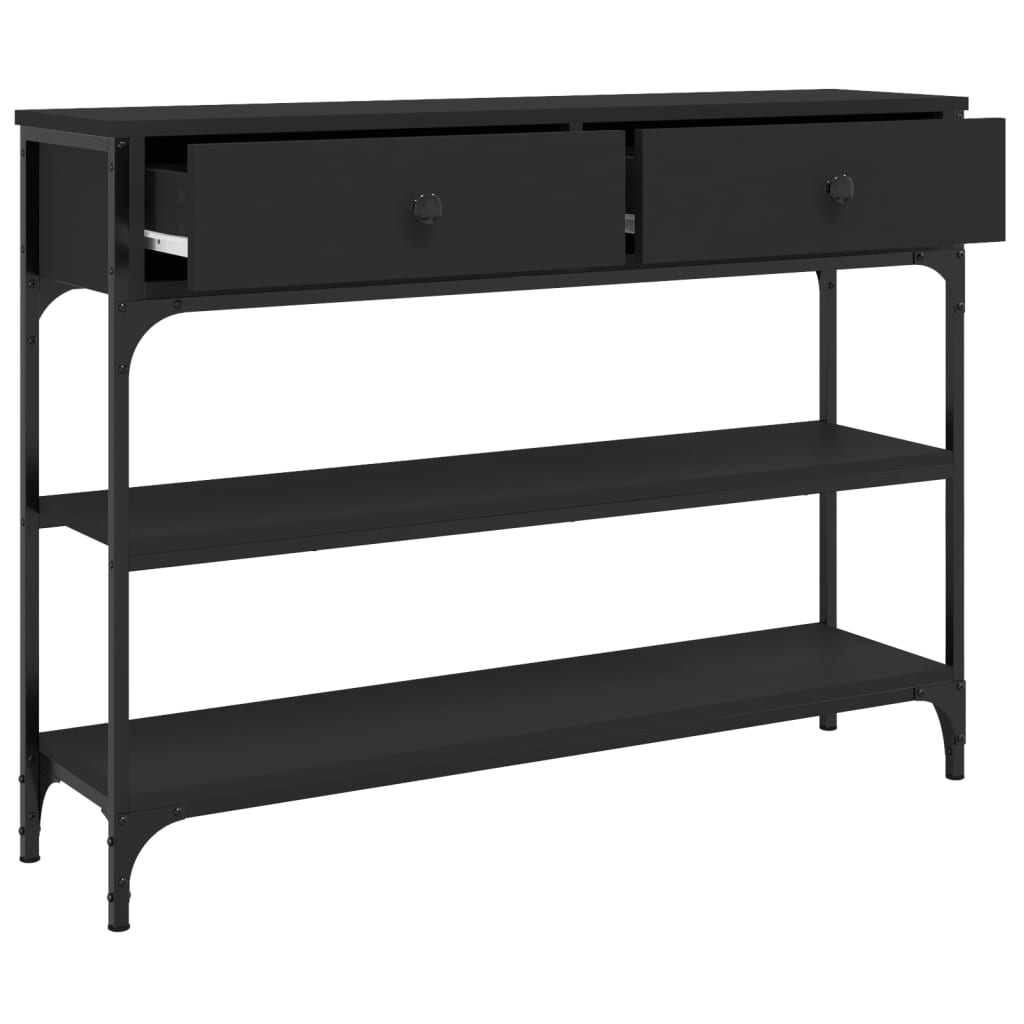 Table console noir 100x25x75 cm bois d'ingénierie - XIOS