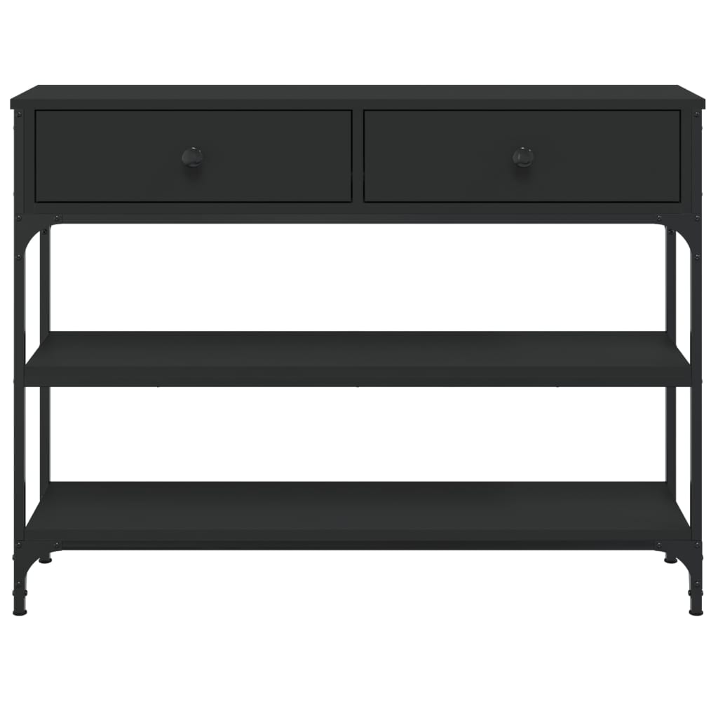 Table console noir 100x25x75 cm bois d'ingénierie - XIOS