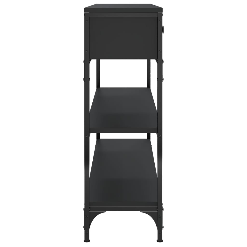 Table console noir 100x25x75 cm bois d'ingénierie - XIOS