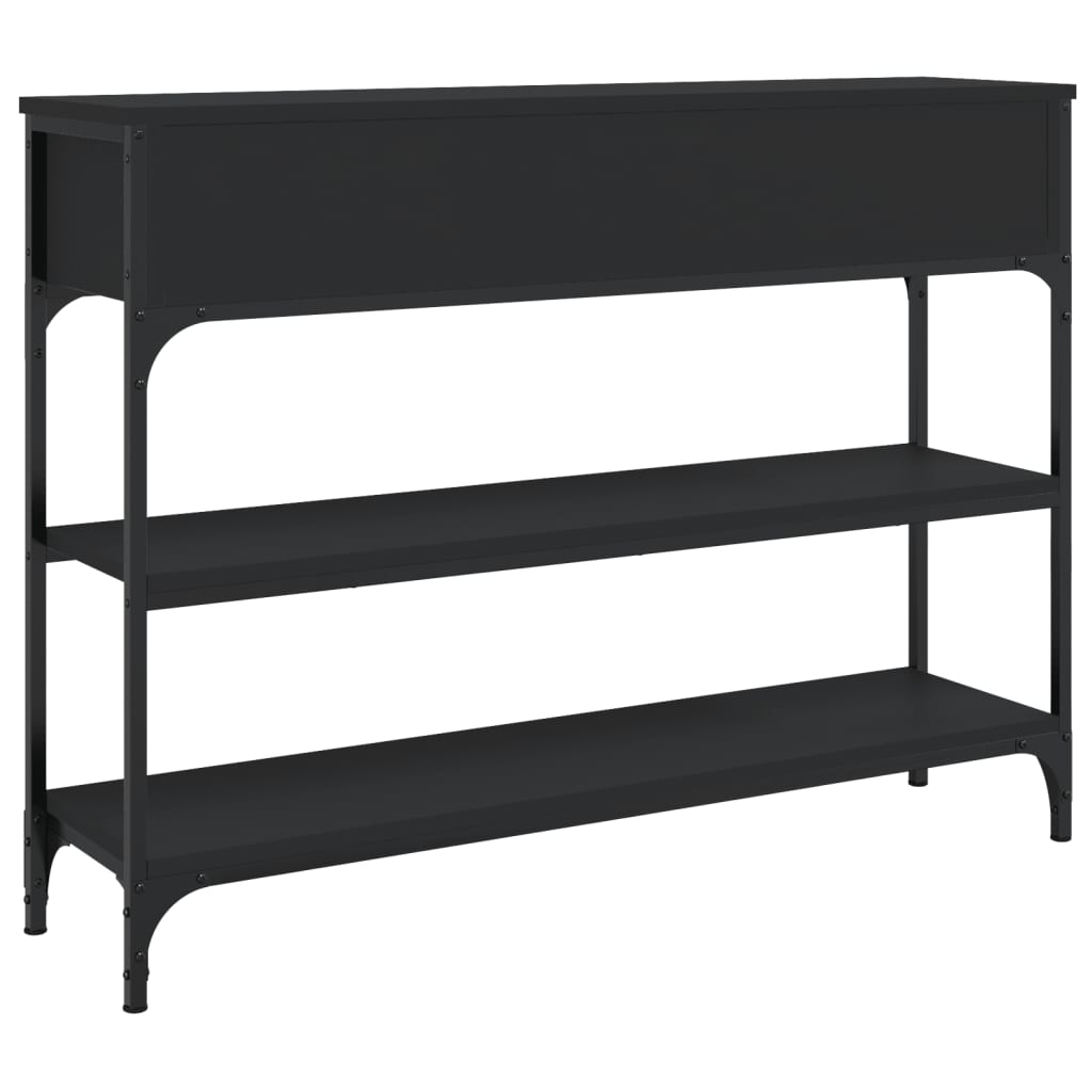 Table console noir 100x25x75 cm bois d'ingénierie - XIOS