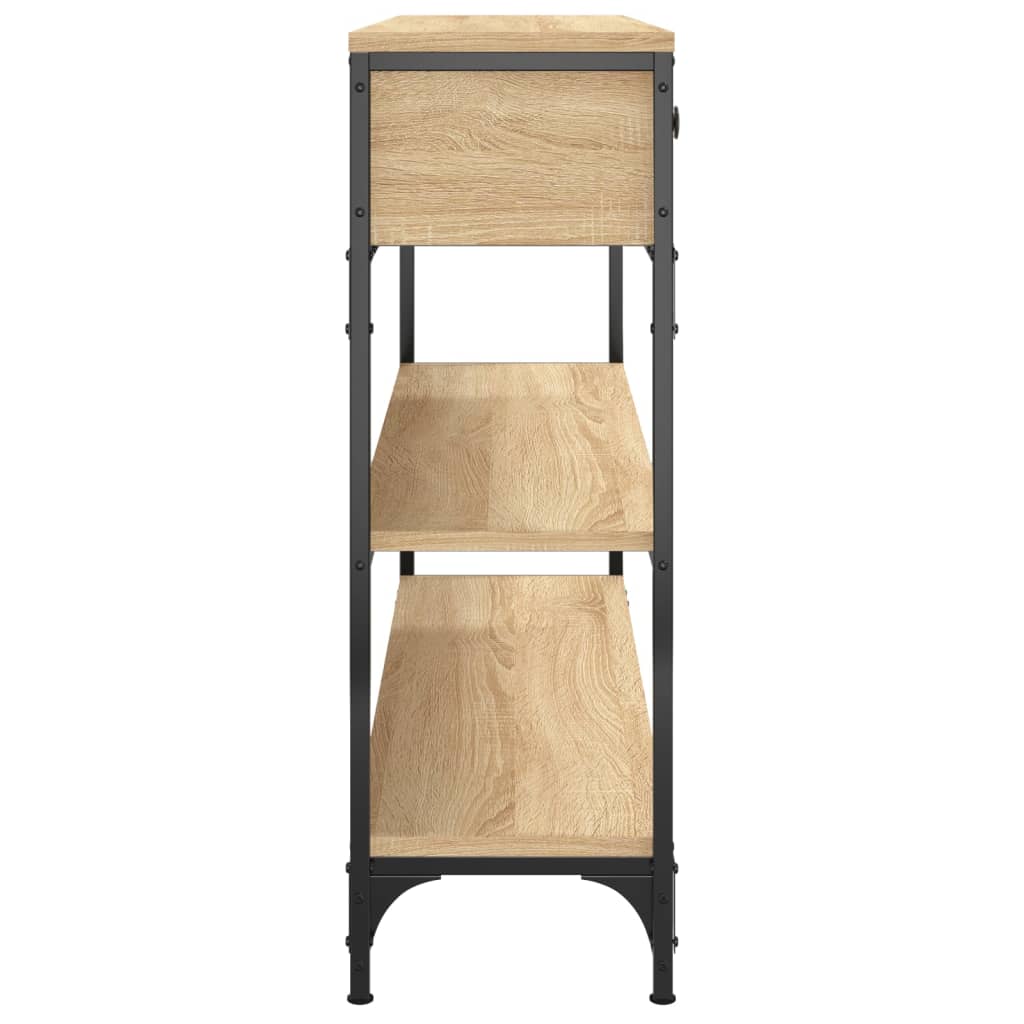 Table console chêne sonoma 100x25x75 cm bois d'ingénierie - XIOS