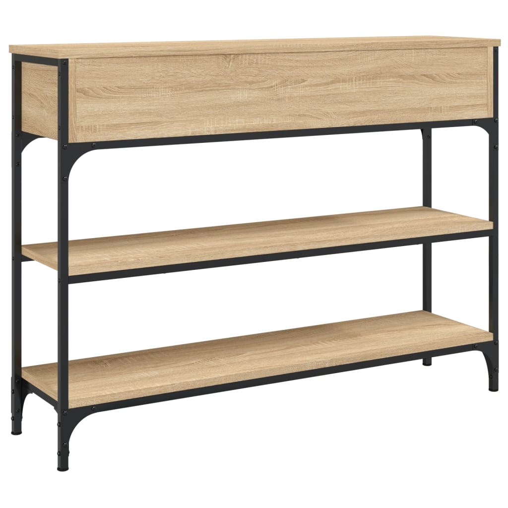 Table console chêne sonoma 100x25x75 cm bois d'ingénierie - XIOS