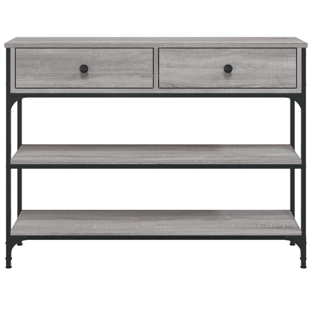 Table console sonoma gris 100x25x75 cm bois d'ingénierie - XIOS