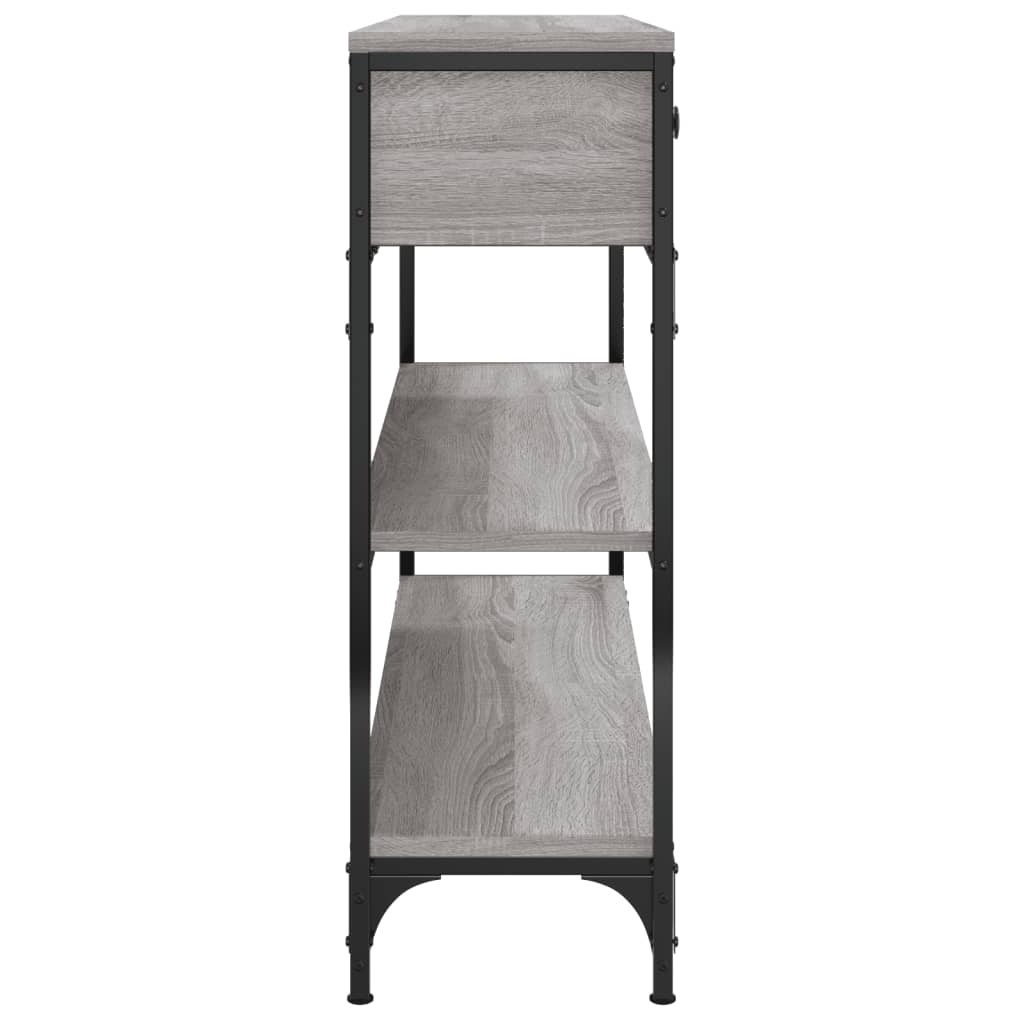 Table console sonoma gris 100x25x75 cm bois d'ingénierie - XIOS