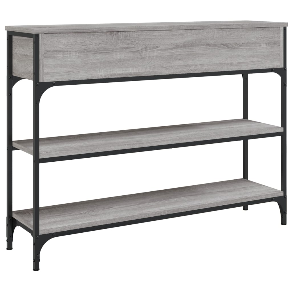 Table console sonoma gris 100x25x75 cm bois d'ingénierie - XIOS
