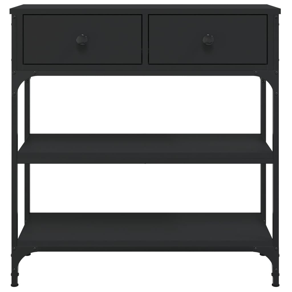 Table console noir 72,5x25x75 cm bois d'ingénierie - XIOS