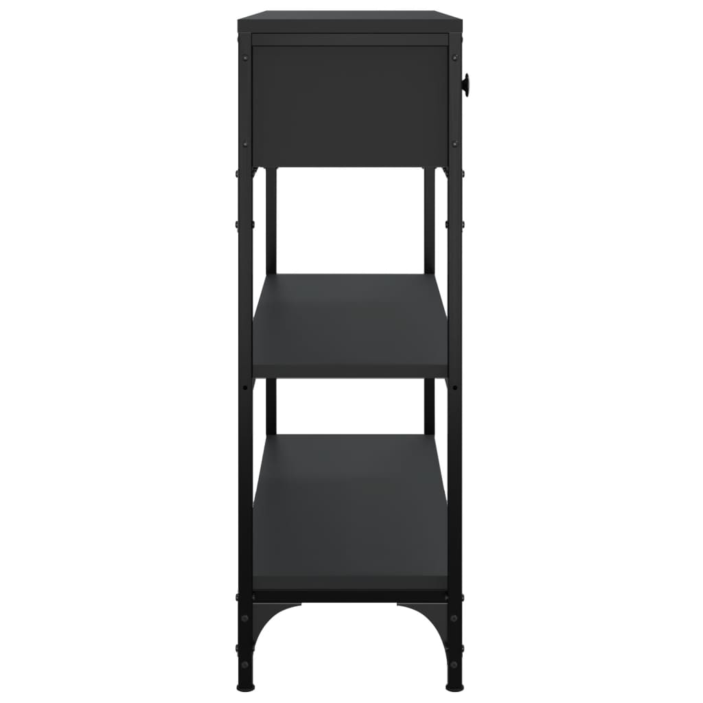 Table console noir 72,5x25x75 cm bois d'ingénierie - XIOS