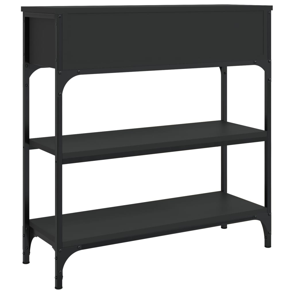 Table console noir 72,5x25x75 cm bois d'ingénierie - XIOS