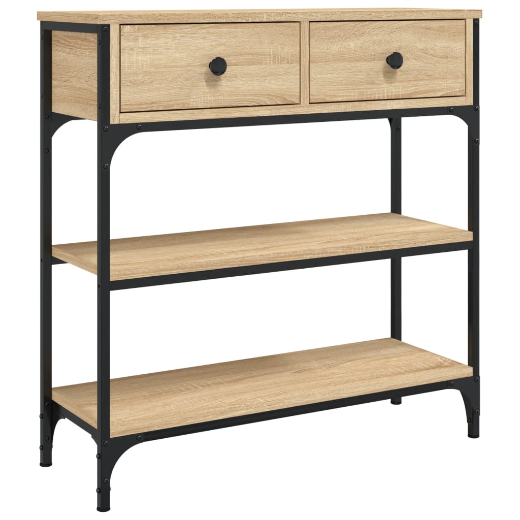 Table console chêne sonoma 72,5x25x75 cm bois d'ingénierie Tables d'appoint vidaXL   