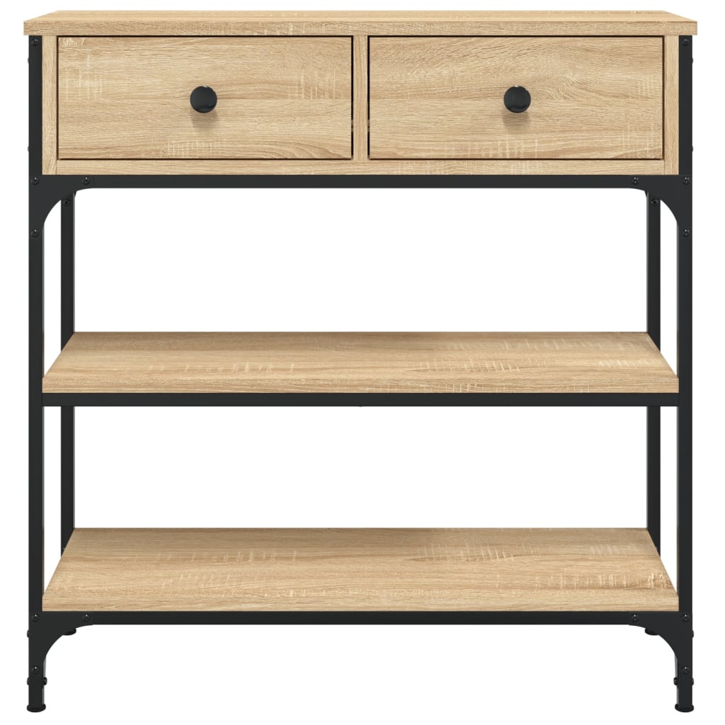 Table console chêne sonoma 72,5x25x75 cm bois d'ingénierie Tables d'appoint vidaXL   