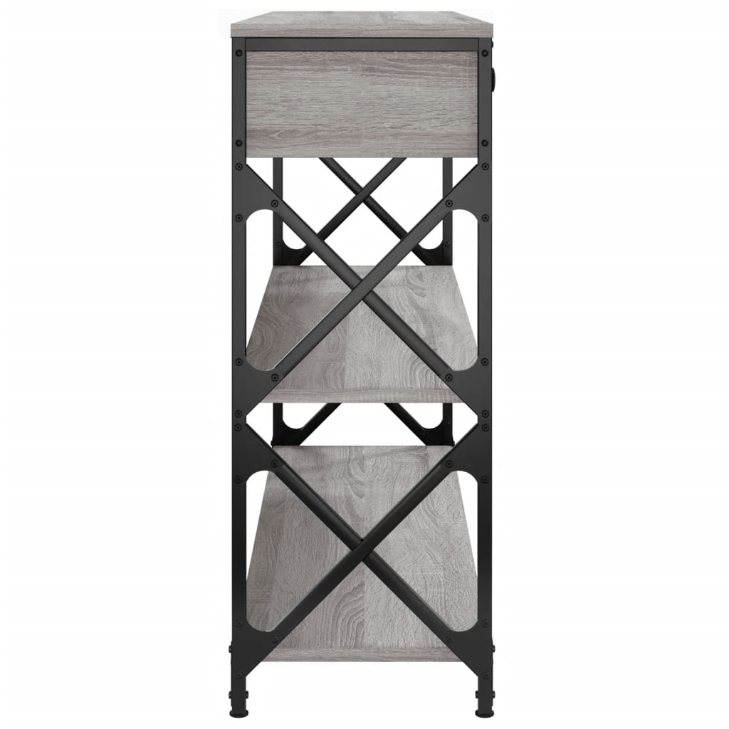 Table console sonoma gris 100x28x75 cm bois d'ingénierie - XIOS